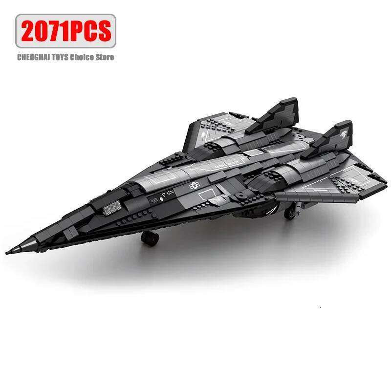 2071pcs SR-72 Large Blackbird Reconnaissance Aircraft Building Block Model Small Particle Space Shuttle Collection Toy Boys Gift Z260306