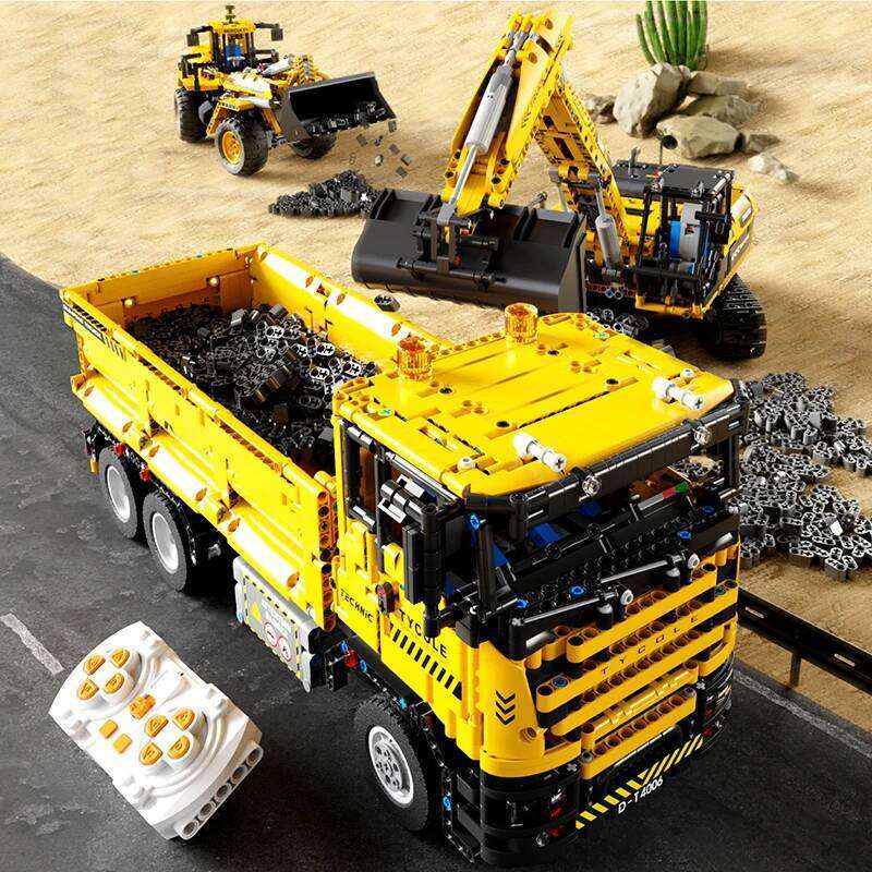 RC Building Blocks Bulldozer Earthmoving Vehicle City Engineering Car Model Technology Bricks Kids Toys Gift Z260305