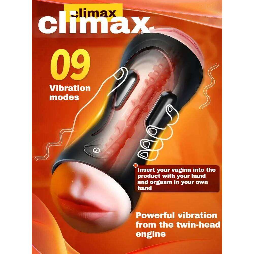 Double-Headed Penetration Automatic Male Masturbation Cup Mouth Vaginal Masturbator App Control Adult Sex Toy For Men W260305