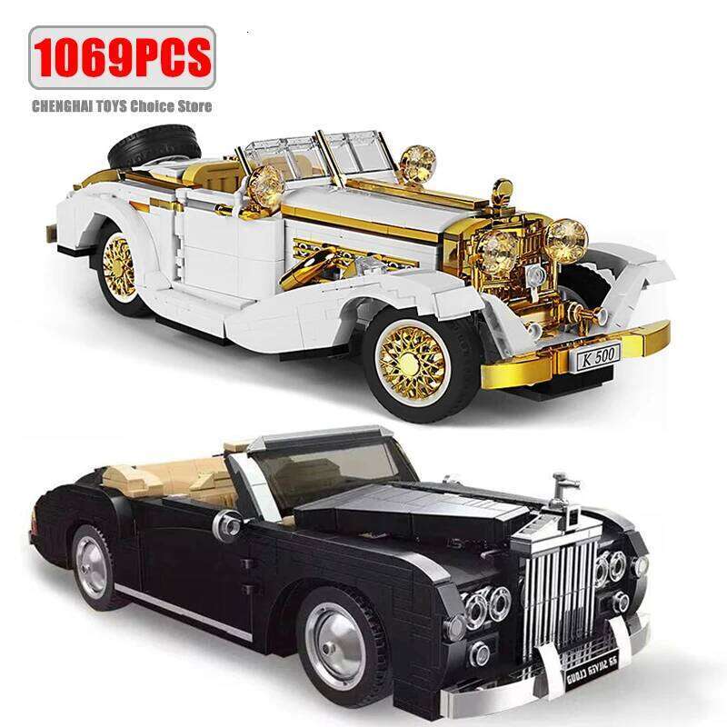 Technical Original Retro Nostalgic Classic Building Block Model Compatible High-Tech Bricks Car Ornaments Toys for Kids Gift Z260306