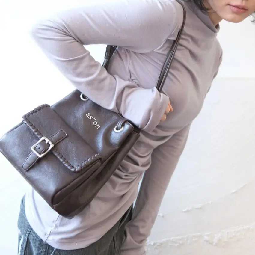 Versatile Pocket Bag Drawstring Shoulder Strap Adjustable Crossbody Bag Women Minimalist Design Large Capacity Wear-Resistant H260306