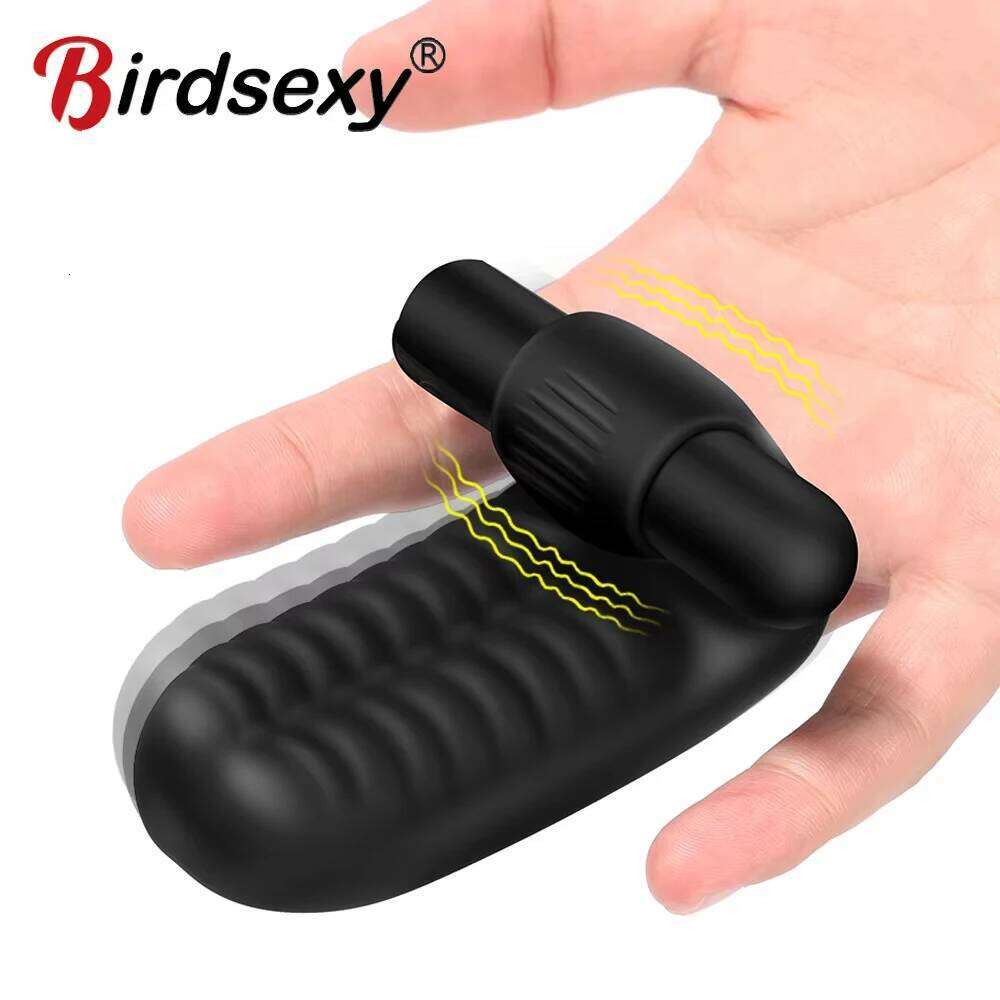 Sex Toys Finger Sleeve Vibrator G Spot Massage Clit Stimulate Female Masturbator For Women Lesbian Orgasm Adult Products W260305