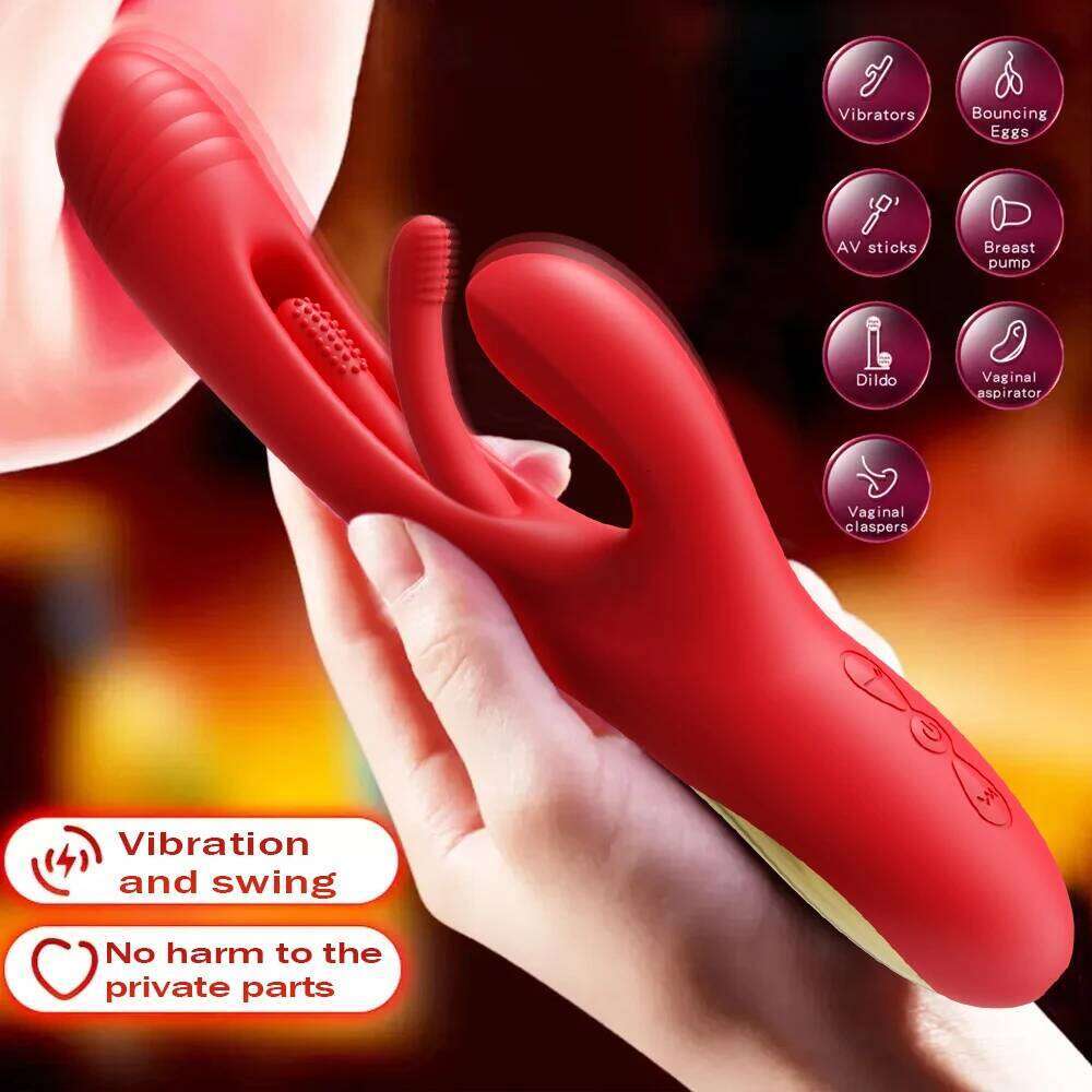 Powerful Patting Flapping Vibrator for Women Clitoris Sucker G Spot Stimulator Sex Toy Female Rabbit Sucking Vibrators W260305