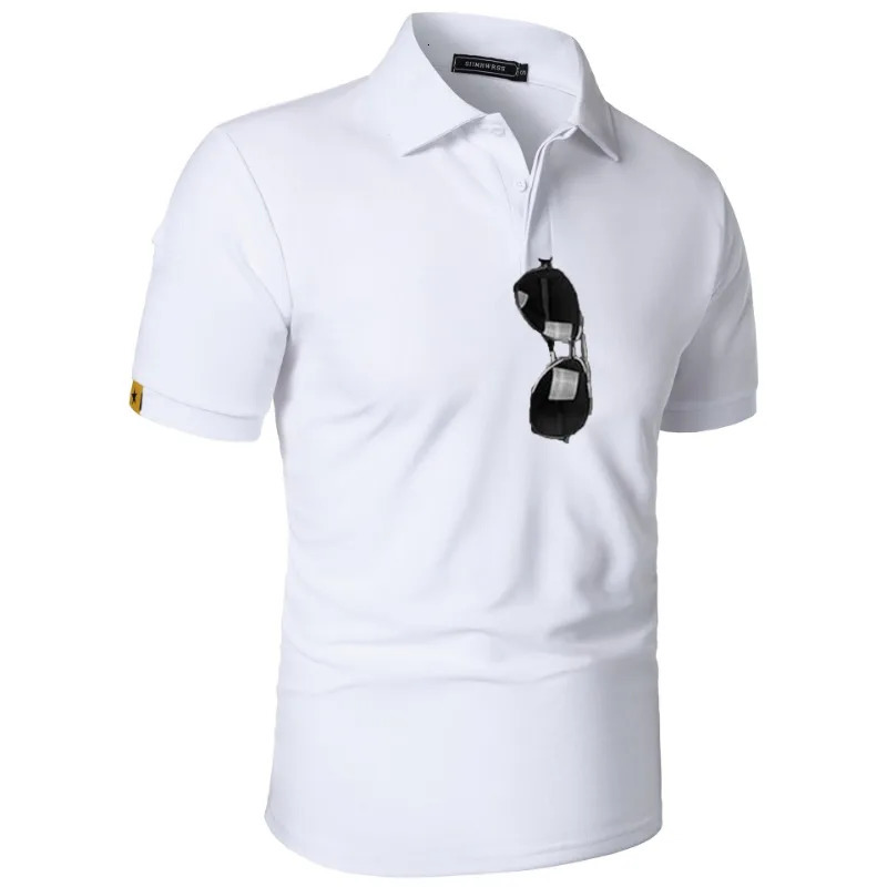 Summer Mens Short Sleeve Polo Shirt Sports Tennis TShirt MoistureWicking Shirts Breathable Button Streetwear Oversized T 260302