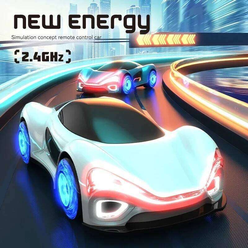 Remote Control Gesture Sensing Spray Fog New Energy Concept Rc Car Drift With Music Charging Station LED Light Kids Toy C260305
