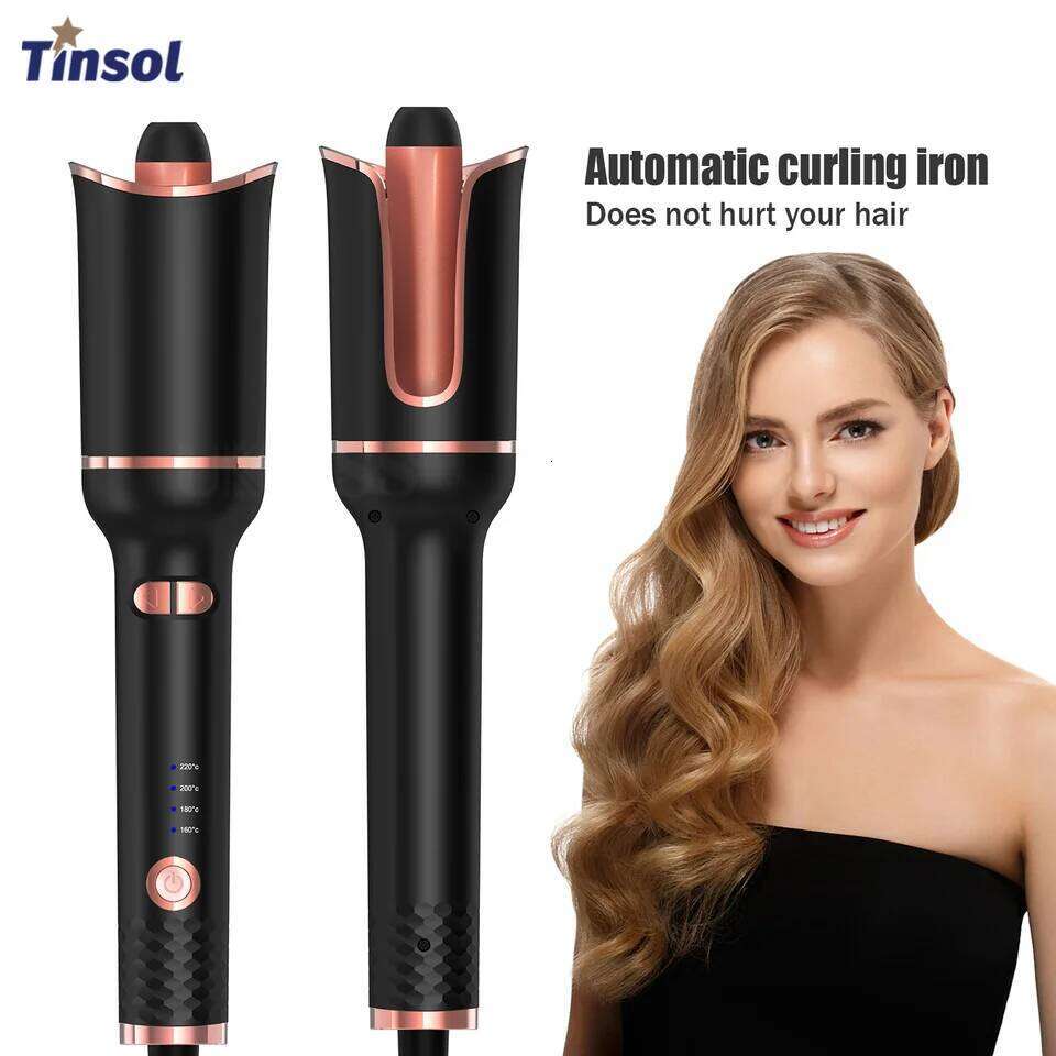 TINSOL Professional Ceramic auto-rotating air curling Air spinning rod styler Curling irons Styling tools 26Y0306