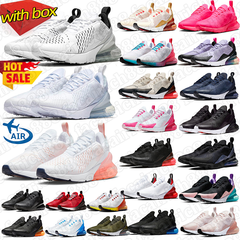 Free shipping with box 270s shoes designer running shoes 270 lightweight gym fitness breathable shock absorbing sneakers black men womens Outdoor