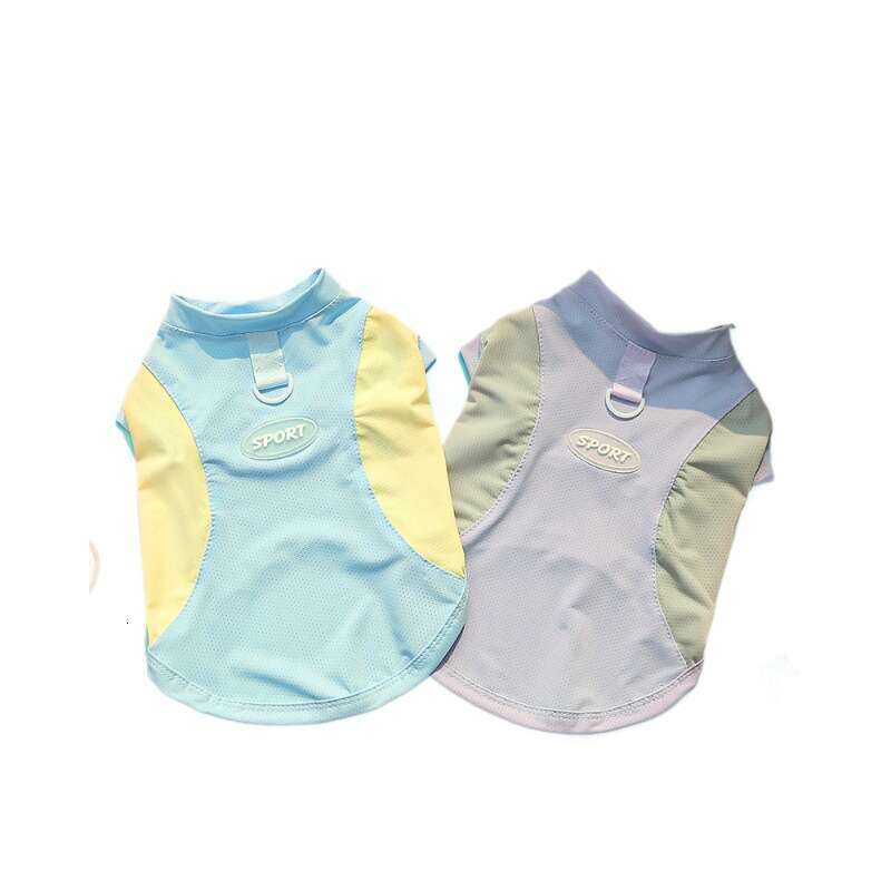 Famous spring and summer dog supplies, cat ice silk cat vest, small and medium-sized dog outdoor sunscreen, dog clothes, pet clothes pupakaIK