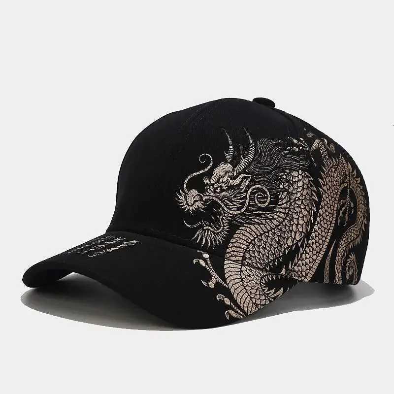 Chinese Style Dragon Pattern Baseball Hat For Men And Women Versatile National Tide Cap Hip Hop Hip Hop Skateboarding Cool S260306