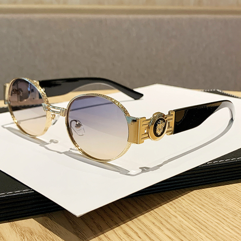 2026 New Cross Border European And American Designer Sunglasses Fashion Oval Frame Women's Sunglasses Outdoor Bicycle Sunglasses Fashion UV Resis