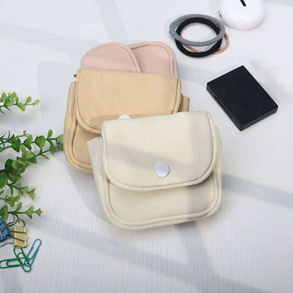 Canvas Mini Coin Purse Organizer Key Case Student Simplicity Wallet Lightweight Headphone Bag Portable Card Holder C260304