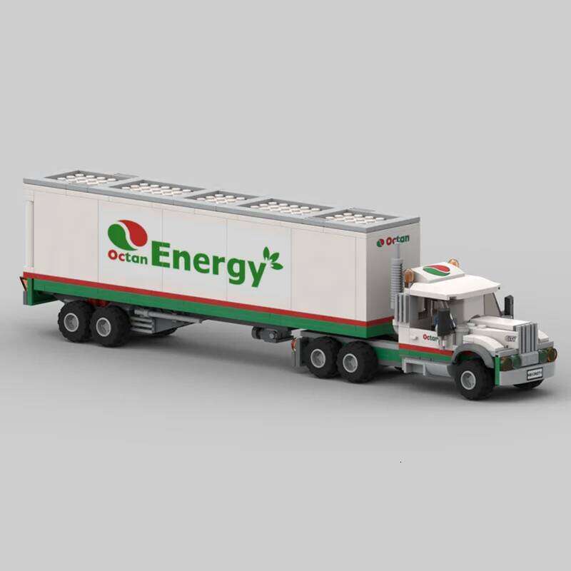 MOC city Engineering series Modular Octan Gas Cylinder Delivery Truck model creative ideas Toy Gift technology Blocks Z260305