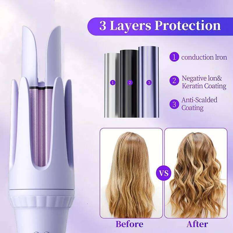Automatic Iron 32mm Curler Ceramic Rotating Professional Waver Curling Tool Hair curler for long hair 26Y0306