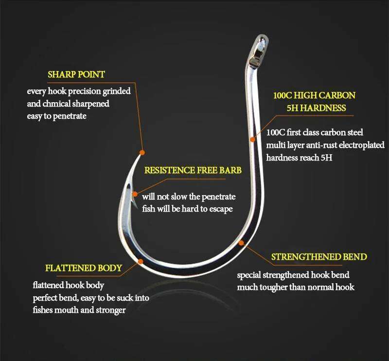 50pcs/ Lots octopus Fishhooks High Carbon Chmical Sharpen Barbed Circle Hook Tackle wholesale Supplier fishing hooks sets S260305