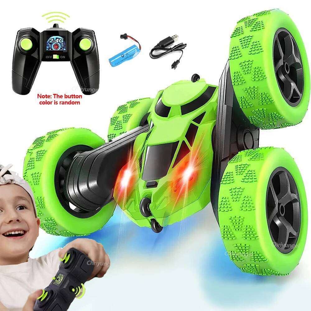 Rc Stunt Car Kids Double Sided Flip Remote Control Cars 2.4G High Speed 360 Rotation Drift Auto Toys Gifts for Boy Girl C260305