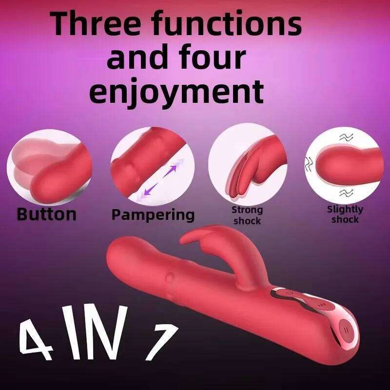 BrandNew 4-in-1 G-spot orgasm Adult Snap Rabbit vibrator vagina slide female toys and sex shop W260305