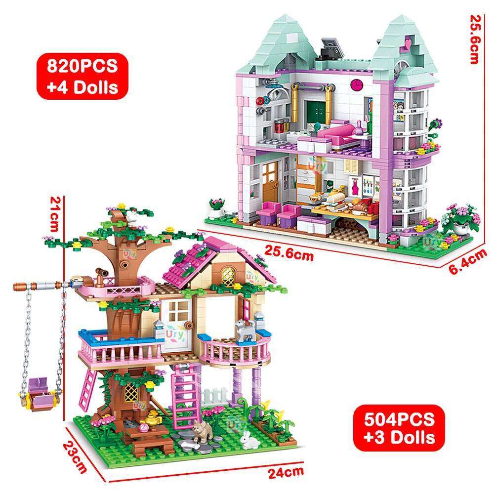 Friends City Tree House Summer Holiday Villa Castle Building Blocks Sets Figures Garden DIY Toys for Kids Girl Birthday Gift Z260305