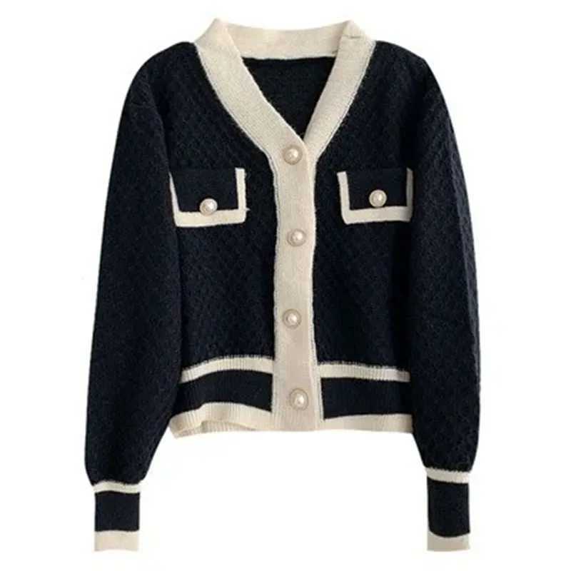 AOSSVIAO Korean Fashion New Loose Long-sleeved Knit Womens Sweater 2025 Autumn Winter Outwear Cardigan M260306