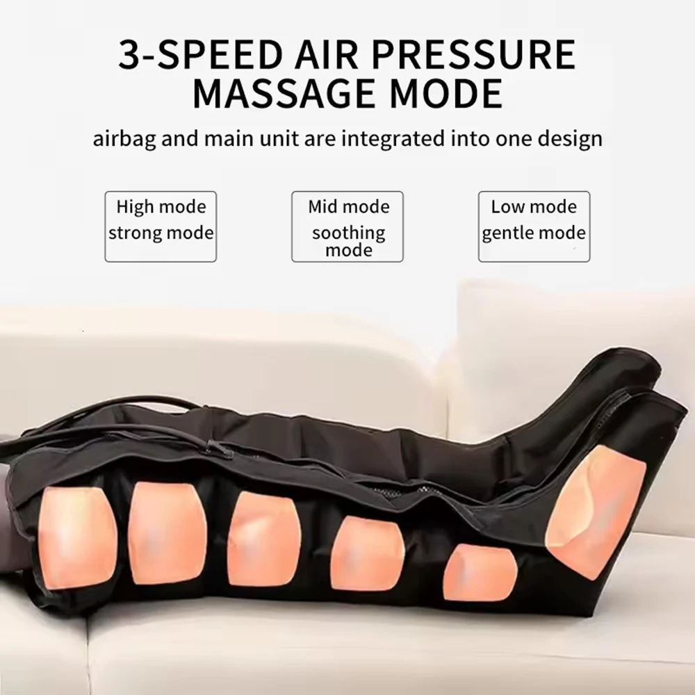 6 Airbag Air Compression Massage Boots Pneumatic Boots Used for Circulation and Leg Muscle Relaxation to Relieve Varicos Veins 260304
