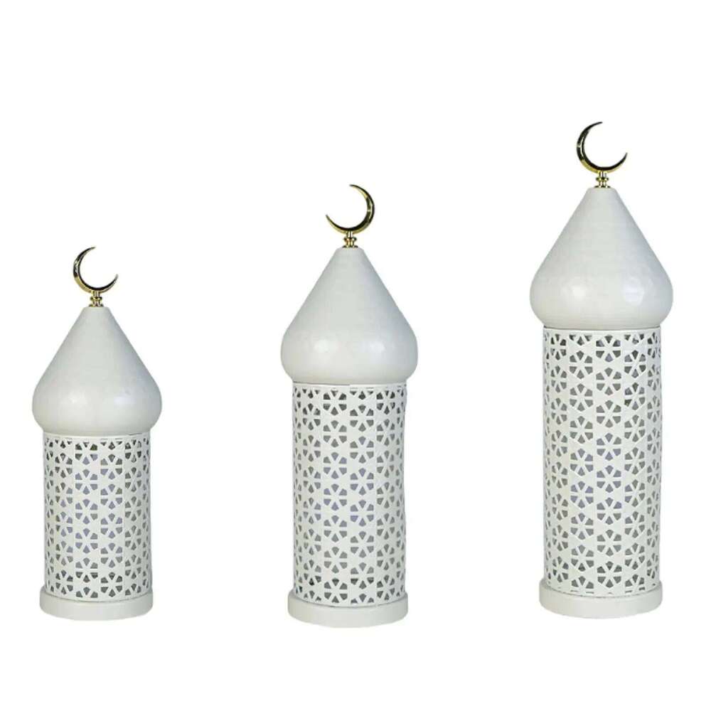 Decorative Candle Holder Ramadan Decoration Eid Mubarak Desktop Ornament for Weddings Living Dining Room Mantel Home Decor XJ260305