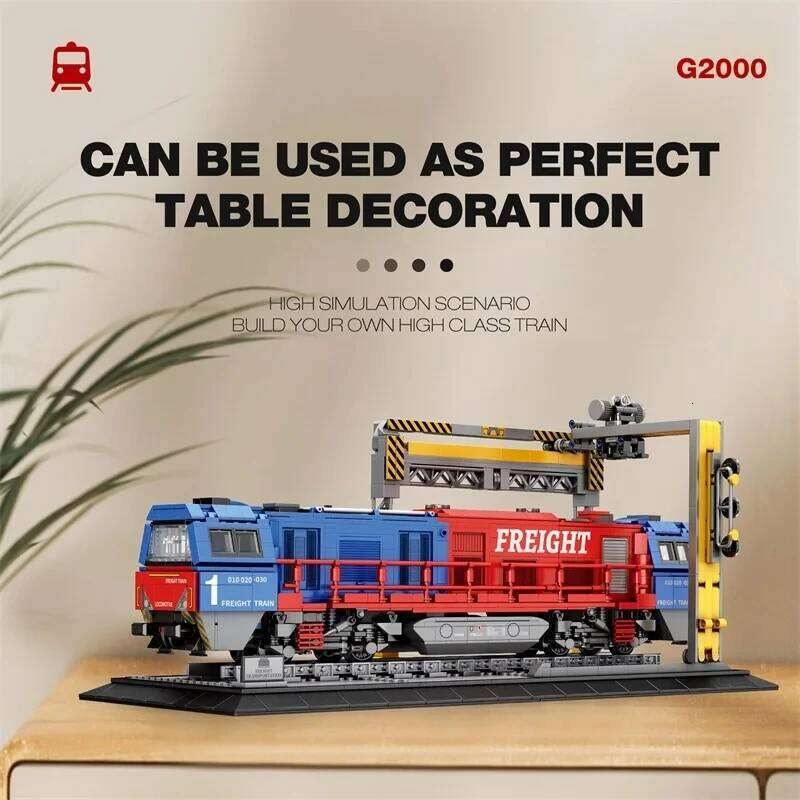 1980PCS G200 Passenger Building Blocks City Transport Train Model Bricks Adult Desktop Decoration Kids Toys Holiday Gifts Z260305