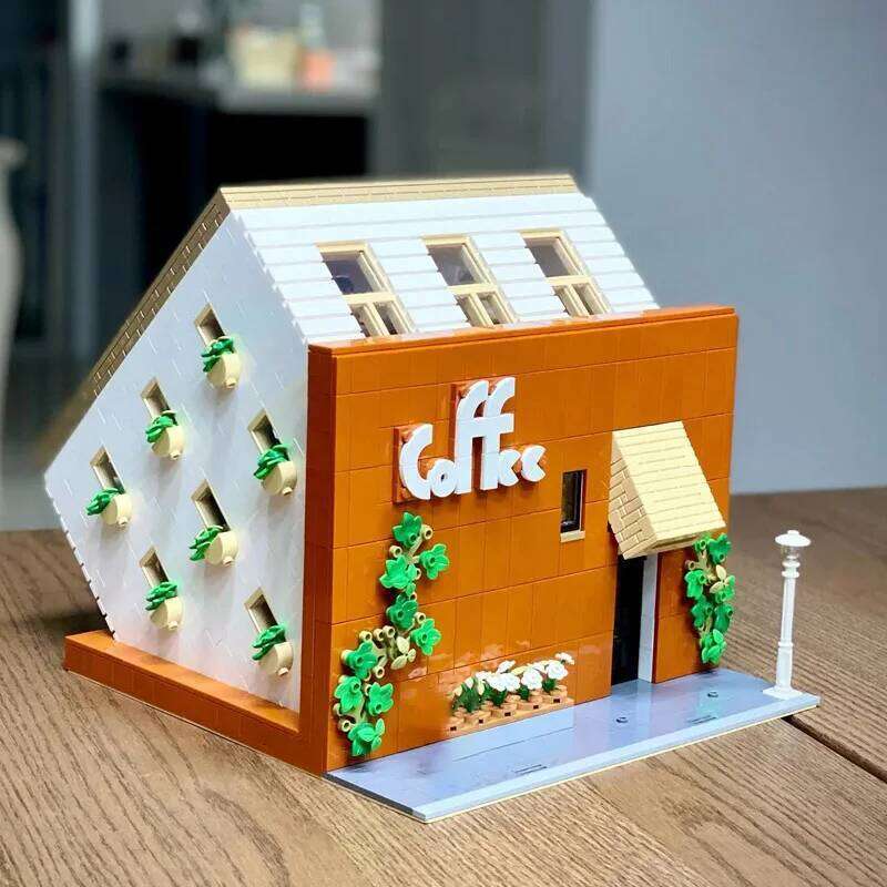 3118pcs Upside Down Cafe Model Street View MOC Modular Architecture Assembly Building Block Bricks Toys for Adults Gifts 10209 Z260306