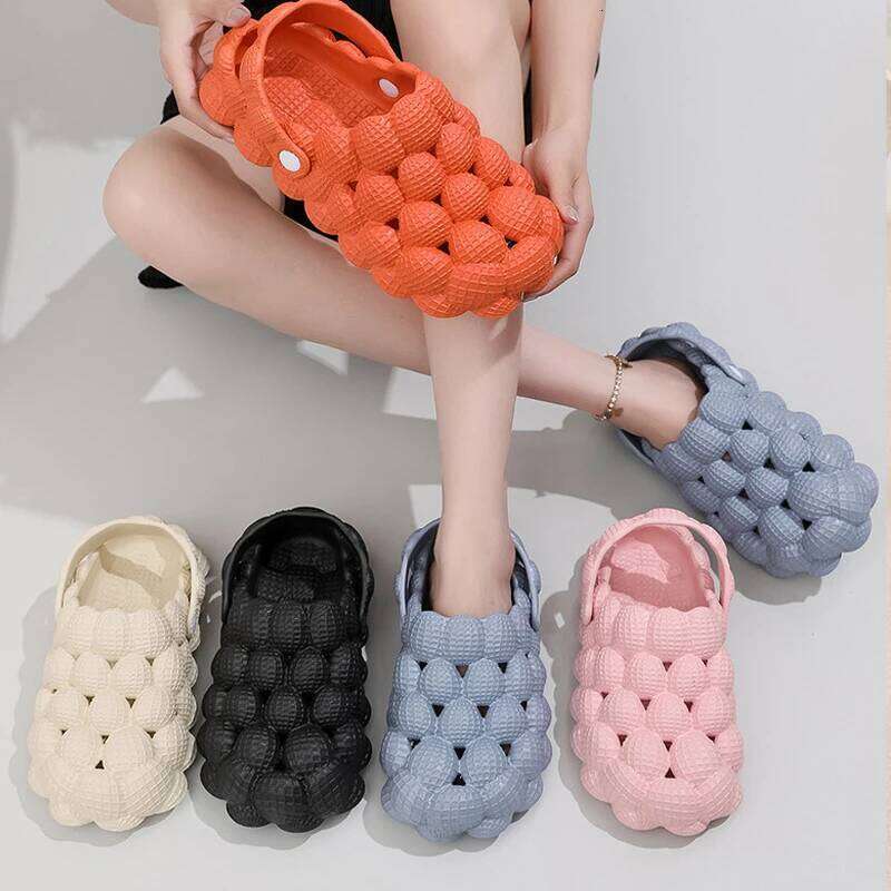 Litfun Cute Women Slippers Bubble Ball Summer Indoor Massage Cloud Slide Outdoor Closed-toe Fashion Beach Casual Sandals