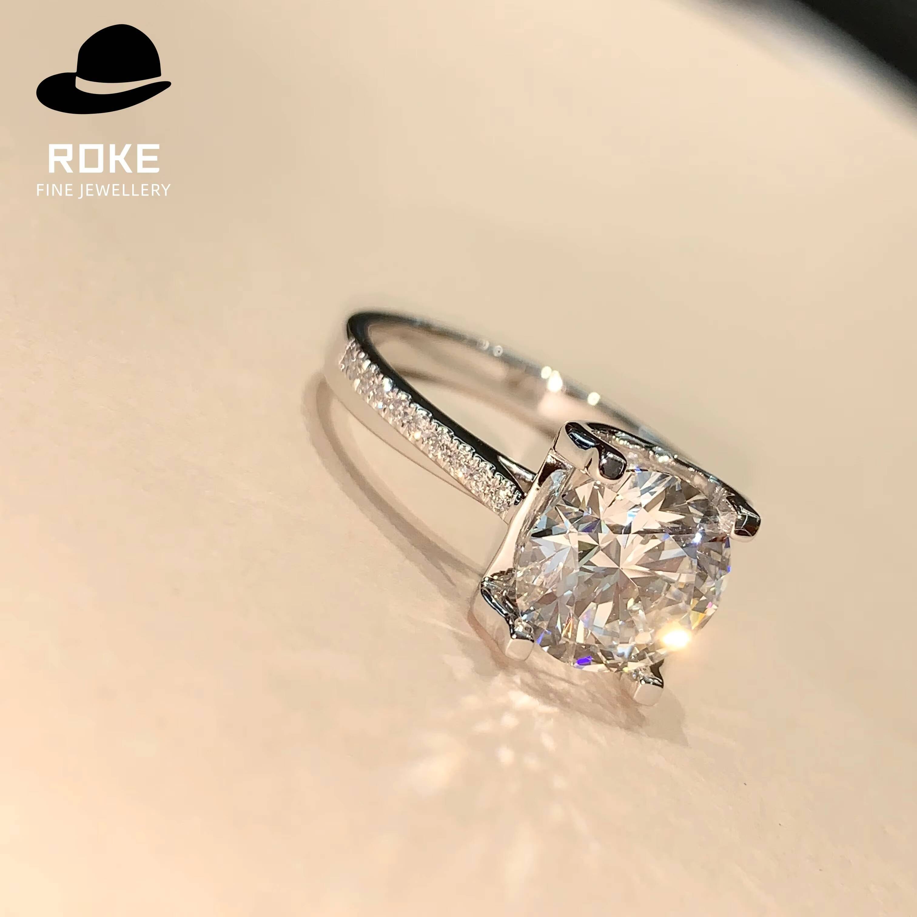 Wholesale 10K-18K Gold Oval Lab Diamond Ring 3CT VVS/VS1 IGI Certified - Womens Engagement Jewelry