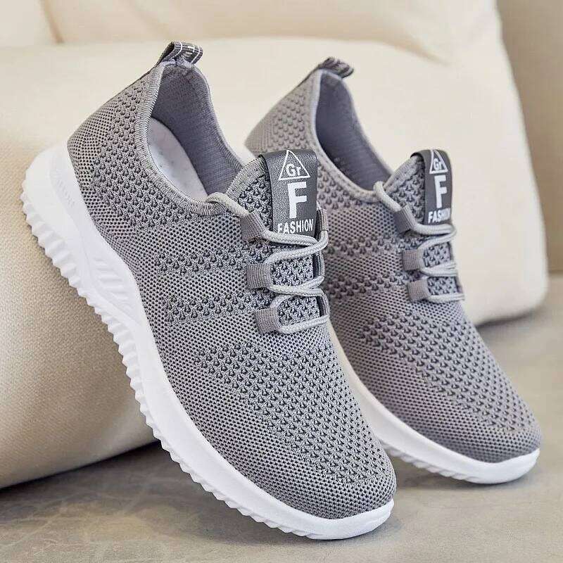 Litfun Women's Summer Flat Leisure Lightweight Outdoor Sports Soft Sole Mesh Sneakers Breathable Comfy Walking Shoes