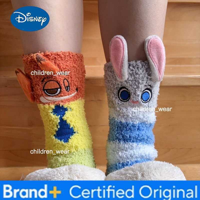 Disney Zootopia Socks Judy Nick Winter Coral Fleece Socks Boy Girl Cartoon HomeSock Cute Warm Sock Sleep Midtube Fleece Socks Xmas Gift H2603061