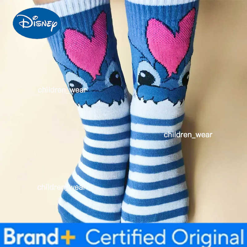 Disney Stitch Girls Cartoon Socks Kawaii LiloStitch Fashion Short Socks Children Woman Socks Kids Christmas Cozy Gifts Cotton H260306