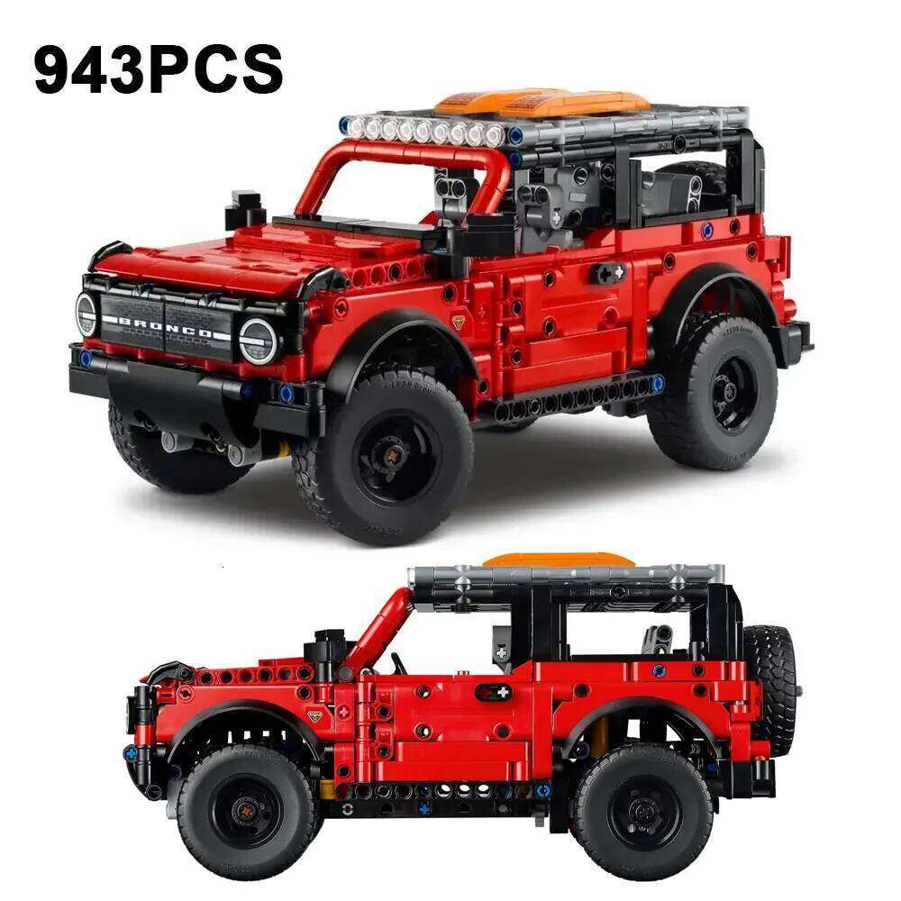 943PCS Technical Off-Road V6 Bronco Car Building Blocks MOC Assemble Bricks SUV Vehicle Toy Gift For Children Kids Adult Z260305
