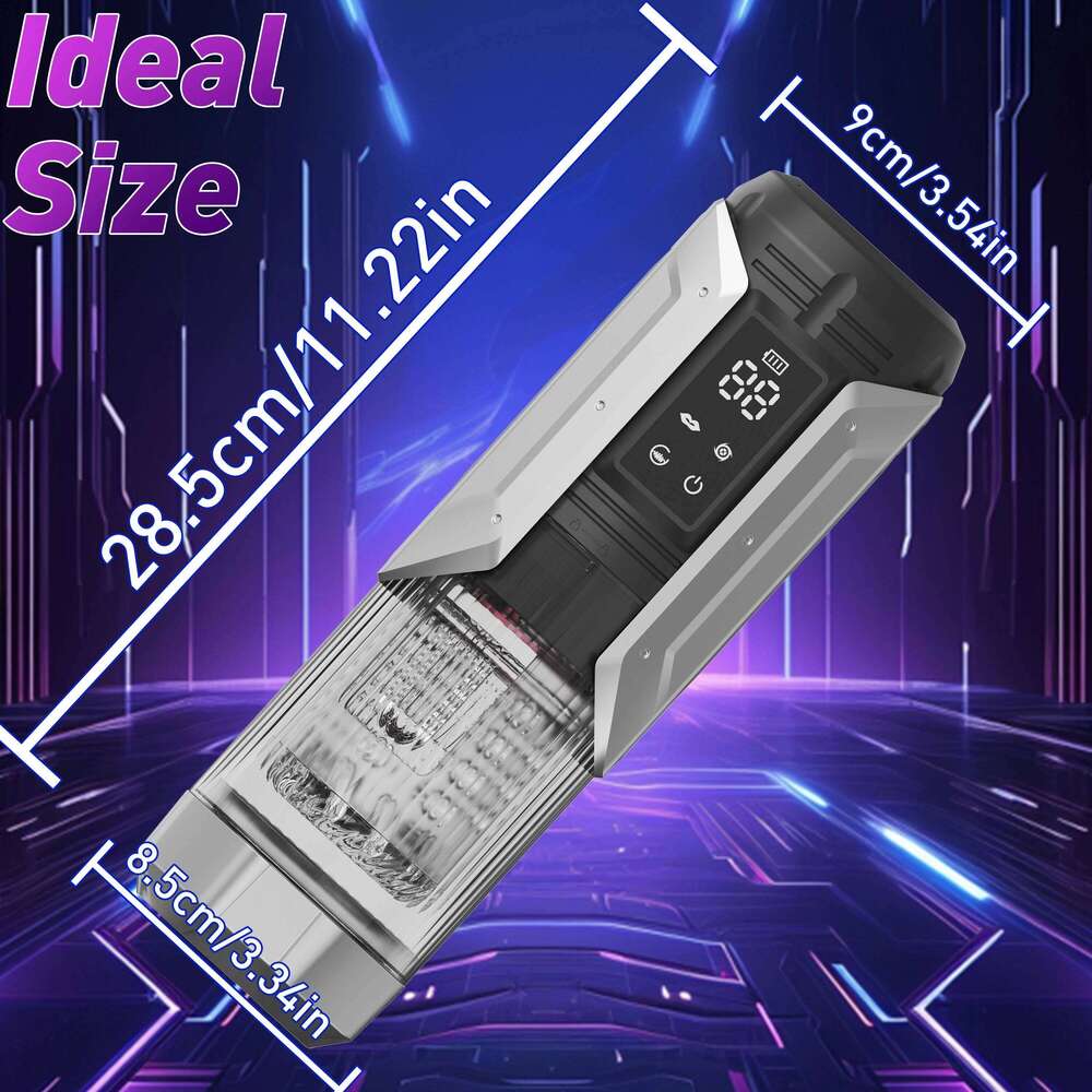 Novelty 4-in-1 Penis Trainer Male Electric Masturbator 7 Licking, Thrusting, Vibrating, Sucking Modes Adult Sex Toys W260305