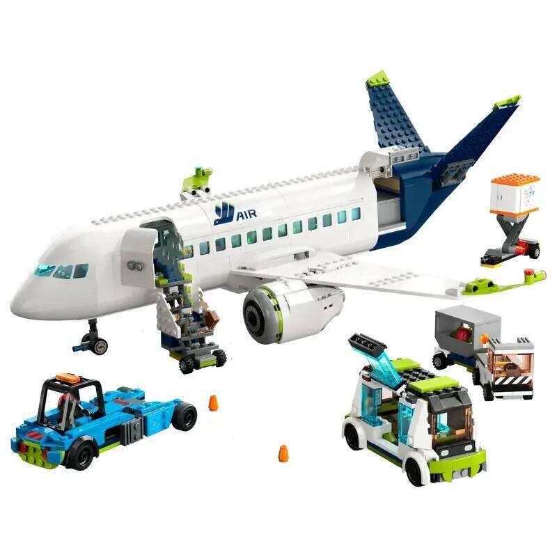 Compatible Brands Brick Sets City Series Building Blocks Aircraft Passenger Airplane Terminal Plane MOC Toys Kids Gift Z260306