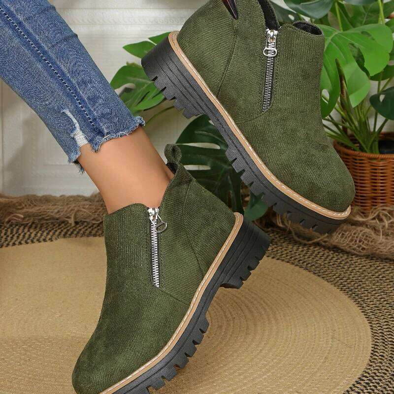 2025 New Women's Thick Bottom Anti slip Wear resistant Short Fashionable Comfortable and Casual Fashion Boots