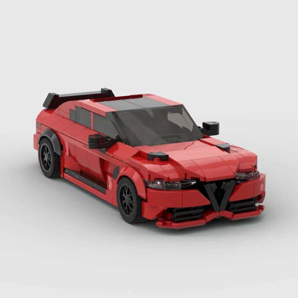 MOC Alfas Romeos Giulia GTAm Sports Car Building Blocks Super Speed Racing Vehicle Bricks Garage Brick Toys For Children Gifts Z260305