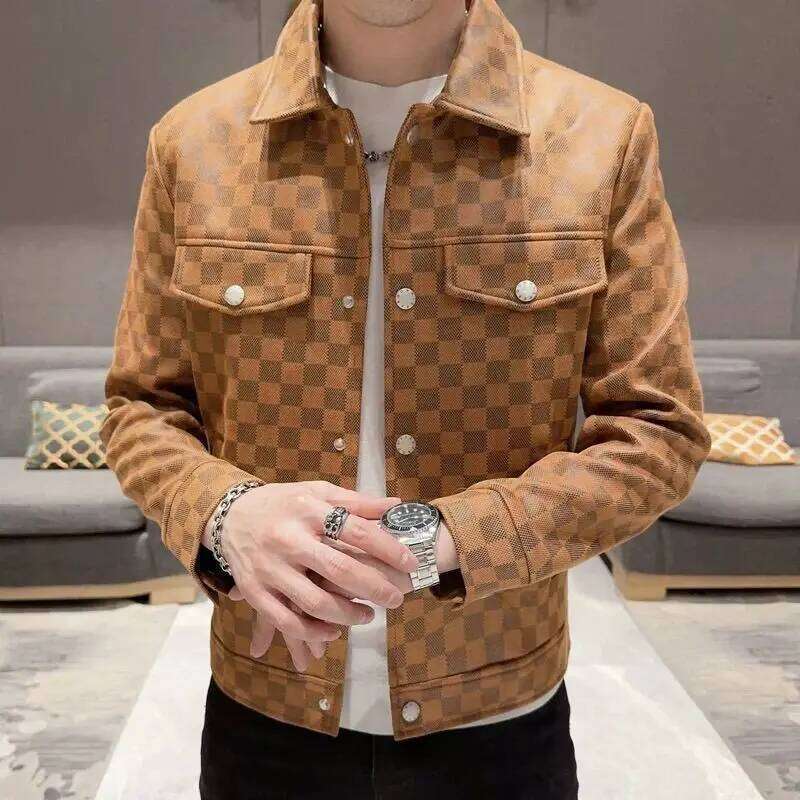 New Autumn And Winter Men's Korean Style Slim Fit Smooths Your Silhouette Casual Thin Youth Jacket Top
