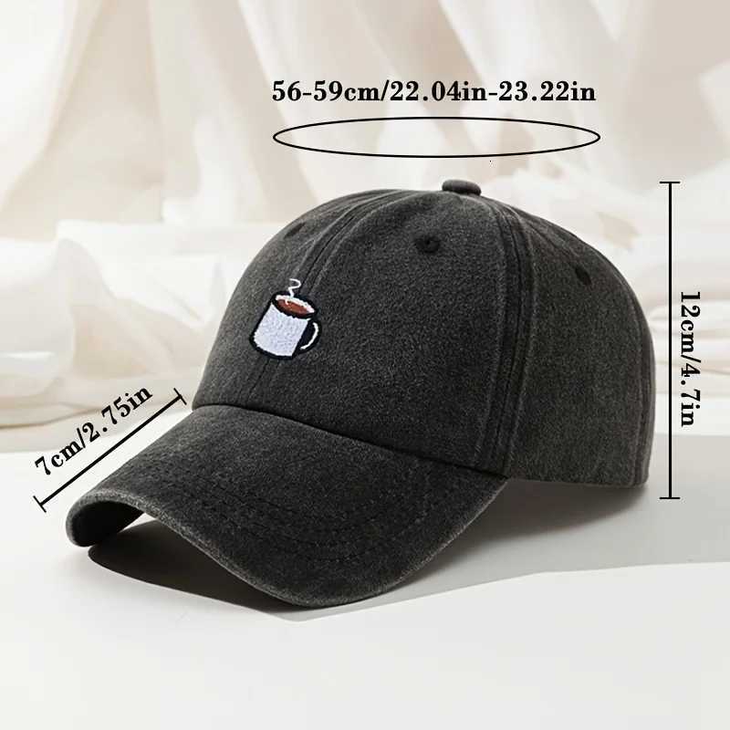 Baseball cap retro washed casual hat cup embroidered curved hip hop hat adjustable running fishing hat S260306