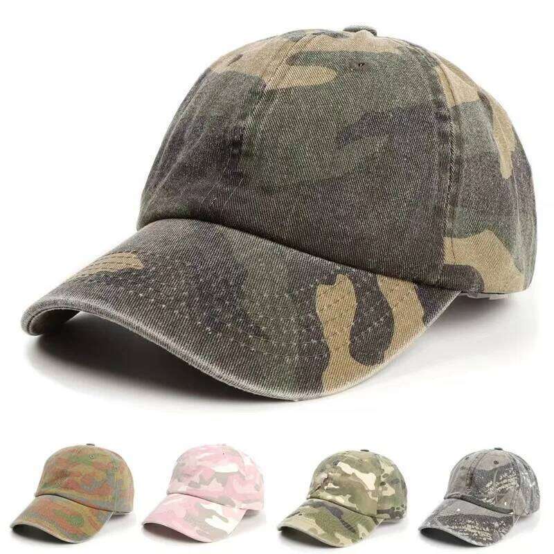 1 PC Unisex Hiking Camouflage Tactics Leaves Jungle Hat Unstructured Cotton 6 Panel Baseball Cap Y260304
