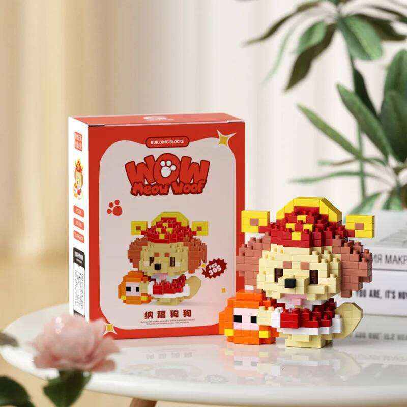 Pet Series Cartoon Animation Building Block Cute Wedding Cat And Dog Models Educational Assembly Toys Holiday Gifts Z260305