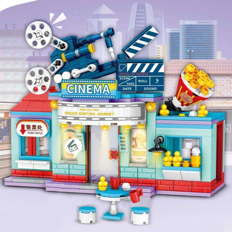 Creative Space Museum Model Girl Series Pet Hospital Building Block Theater DIY Assembly Enducational Decor Toys For Kids Gifts Z260305