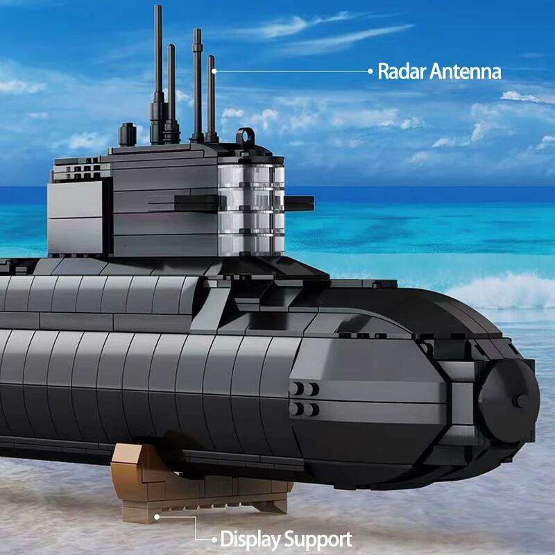 Military Large The type 094 Strategic Nuclear Submarine Building Blocks Model MOC Bricks Arms Warship Sets Kids Toys Boys Gifts Z260306