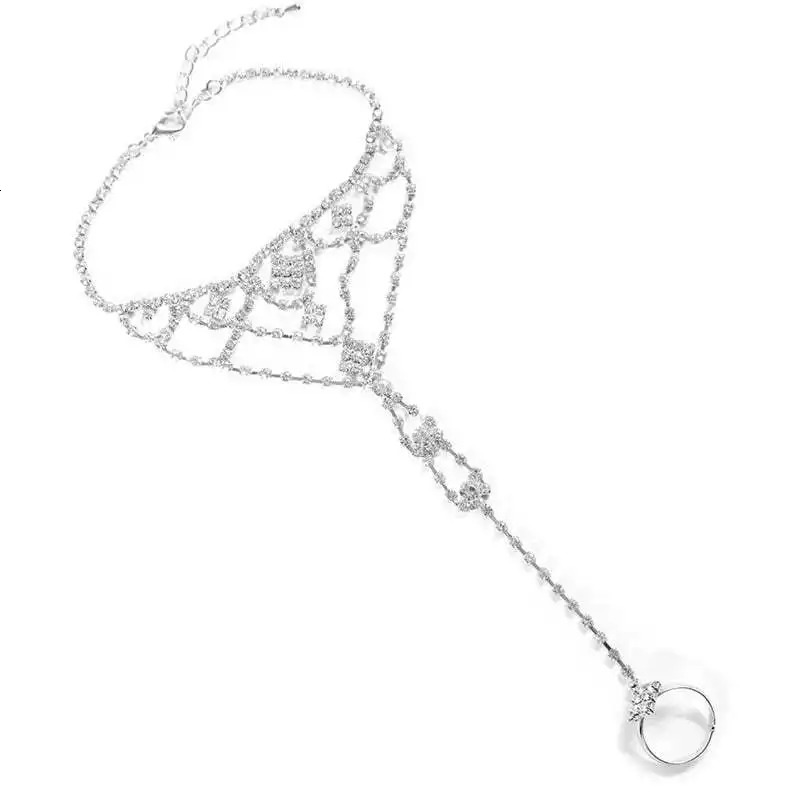 Summer Anklet Crystal Barefoot Sandals Foot Chain Bracelet Ankle Bohemian Toe Leg Beach Foot Charm Jewelry for Women and Girls 260304