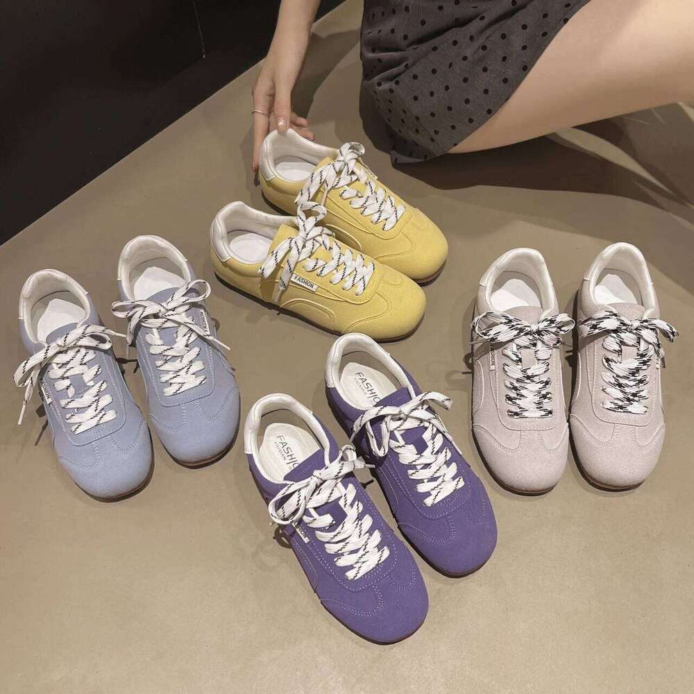 Women's Sneakers 2024 New Genuine Leather Ladies Moral Training Casual Spring Flat Shoes Women