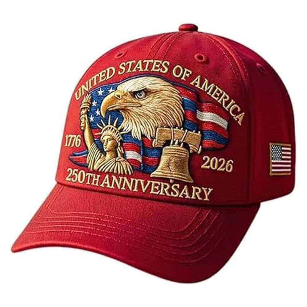Eagle-United States 250th Anniversary Hat Breathable Bald Eagle Print Baseball Adjustable Retro Patriotic Cap for Women Men Y260304