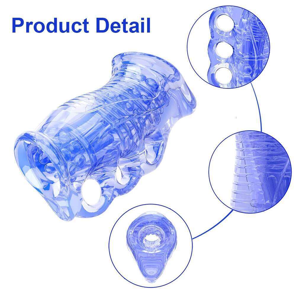 Male Masturbator Sleeve Dick Enlarger Blowjob Toy for Men Masturbation Handjob Glans Training Tool Penis Trainer Massager W260305