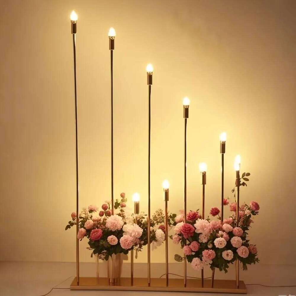 2 Sets! 10 Heads High Quality Metal Electric Candelabra - Wedding/Home Decor Centerpiece XJ260305