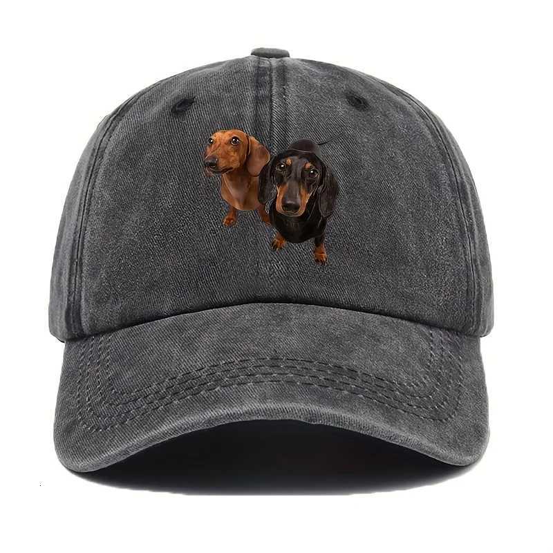 Dachshund Dogs Print Baseball Cap Washed Cotton Adjustable Casual Hat for Dog Lovers S260306