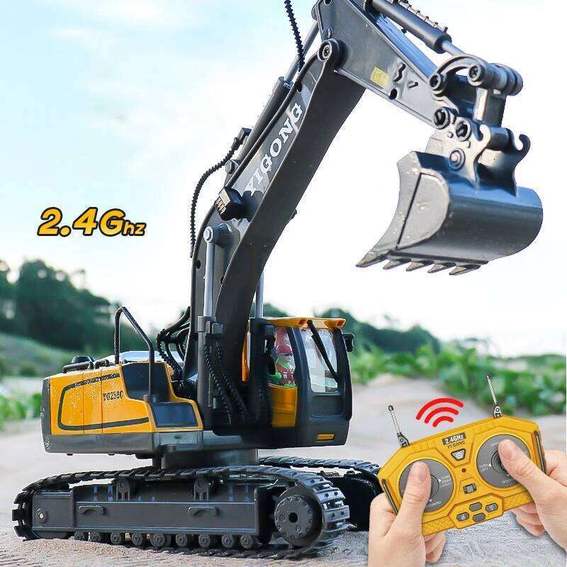 RC Children Remote Car For Boys Radio Control Excavator Dump Truck Bulldozer Electric car Kids Toys Gift C260305