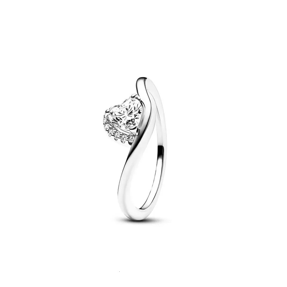 European 925 Silver Size 6 7 8 9 Heart-Shaped Flower Shaped Ring Suitable for Wedding Parties Exquisite 260302